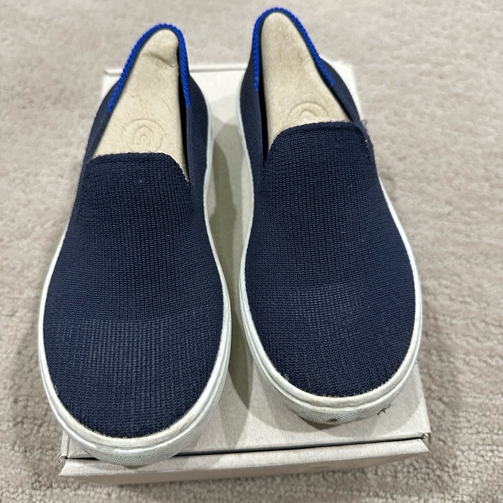 Rothy’s The Kid Sneaker Deep Navy Sz 12 Blue Spring Easter